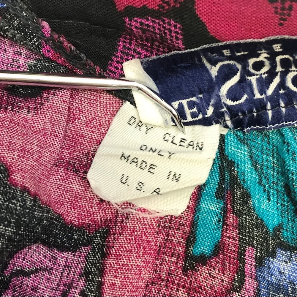 Vintage 80s 90s Floral Pleated Skirt - Picture 12 of 13